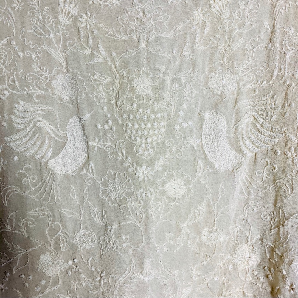 ZARA M floral and bird embroidered blouse top EUC - Picture 6 of 12